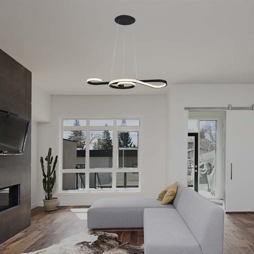 [8020] V-TAC Lámpara de techo de diseño - IP20 - Negra - 18W - 2260 Lumens - 3000K