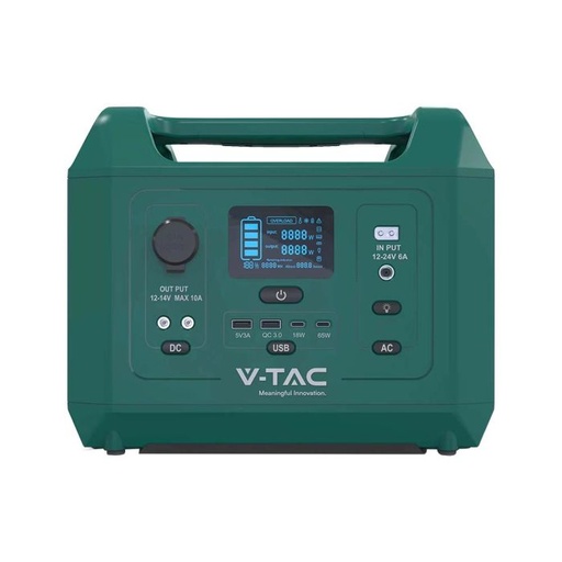 [11626] V-TAC Batería Portátil - Verde - 600W