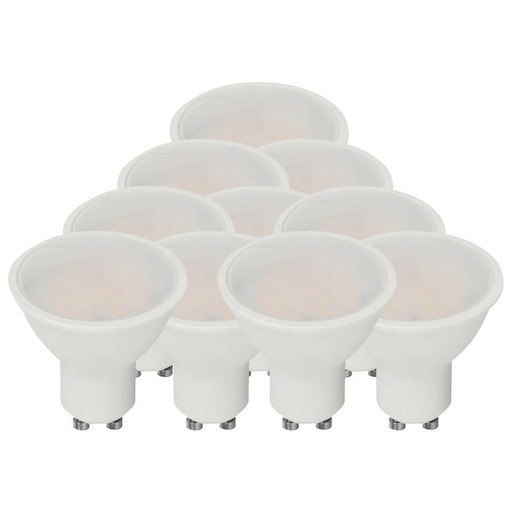[218781] V-TAC LED Spot Light - 100lm/w - GU10 - Lente 100° - IP20 - Blanco - 10W - 1000 Lumens - 3000K - Pack de 10