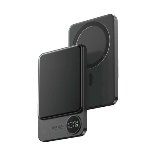 [7850] V-TAC Batería externa magnética  - Inalámbrico - Gris espacial - 5000mAh