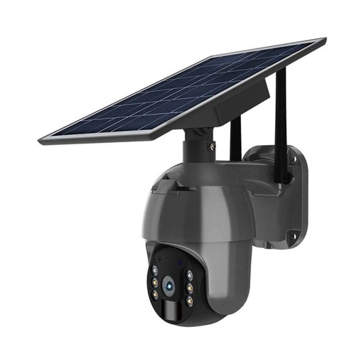 [11617] Cámara Solar Inteligente - Impermeable IP65 - Negra - WiFi - PTZ