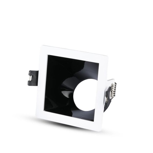 [3165] V-TAC Aro  cuadrado LED - Empotrable - GU10 - IP20 - Blanco + Negro